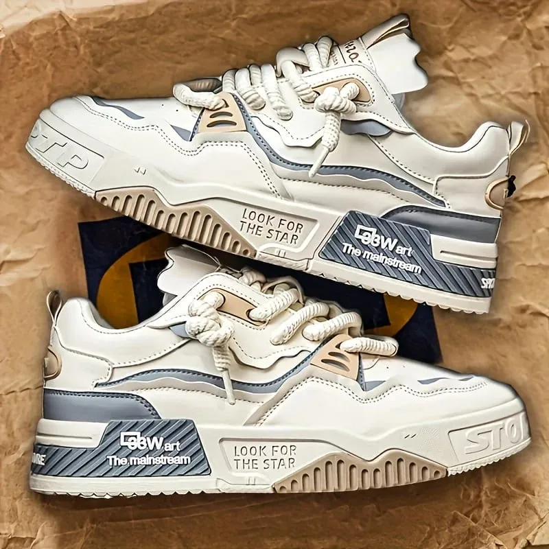 1 Pair of Men's Sports and Casual Shoes Outdoor Versatile Flat Shoes Trendy Vacation Casual Shoes