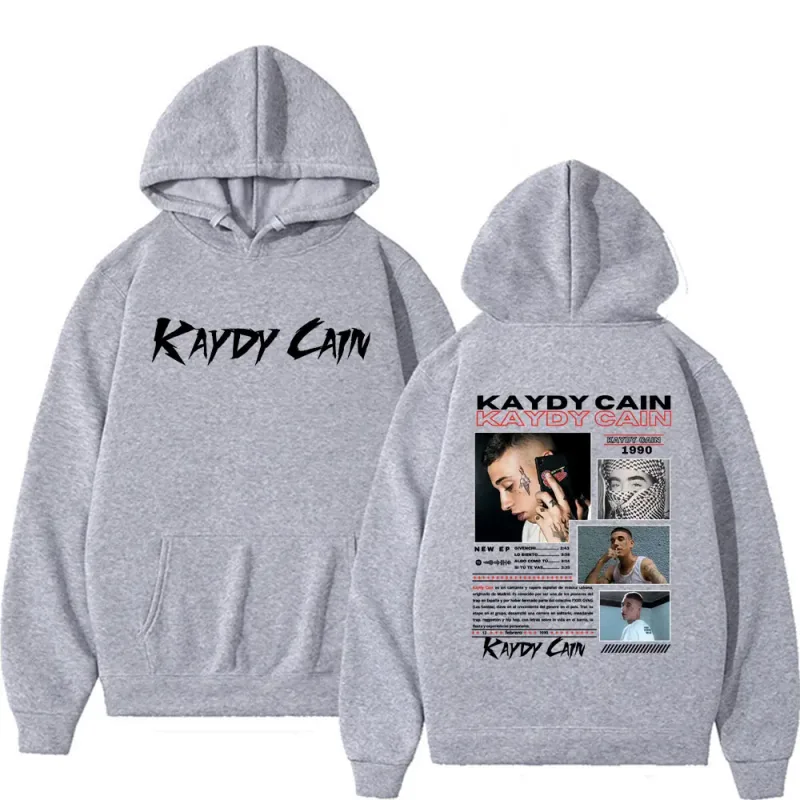 Rapper Kaydy Cain Album 2026 Graphic Hoodies Men Women Fashion Vintage High Street Oversized Loose Bodywarmer Hooded Sweatshirts — image 5