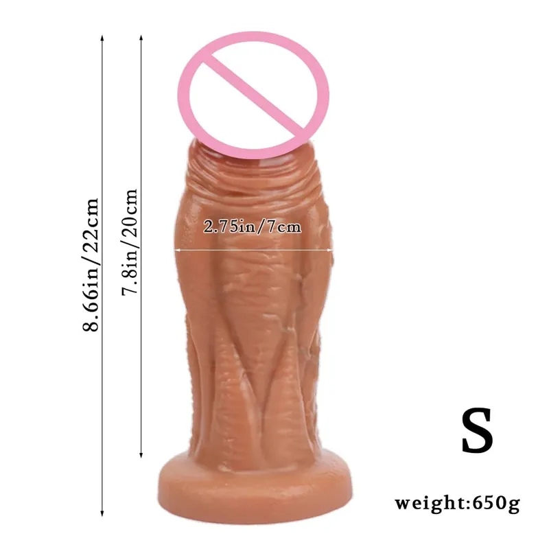 Super Big Skin Dildo Penis Prostate Massager Strap-on Silicone Realistic Anal Plug Masturbator Sexy Adult Huge Dildos Sex Toys — image 2