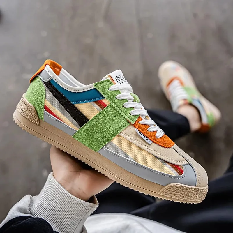 [Men's Skate Sneakers] Sneakers - Men's New Spring/Autumn Skate Shoes - Classic and Versatile - Fashionable and Trendy - Suitable for Daily Wear and Outdoor Leisure - Ideal as Birthday Gifts Christmas Gifts and Halloween Gifts
