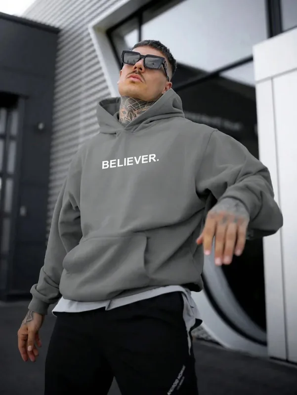 20256 Autumn Winter Hoodie Believer Letter Print Men's Sport Casual Sweatshirts Hoodie Women Fashion Harajuku Oversized Hoodies
