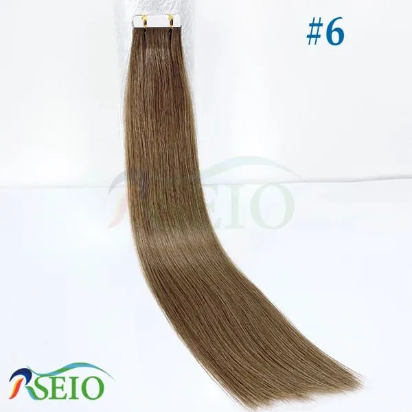 High Quality Tape in Human Hair Extensions Straight Hair Seamless Invisible 14"-22" 100% Real Natural Hair End Thicken — image 11