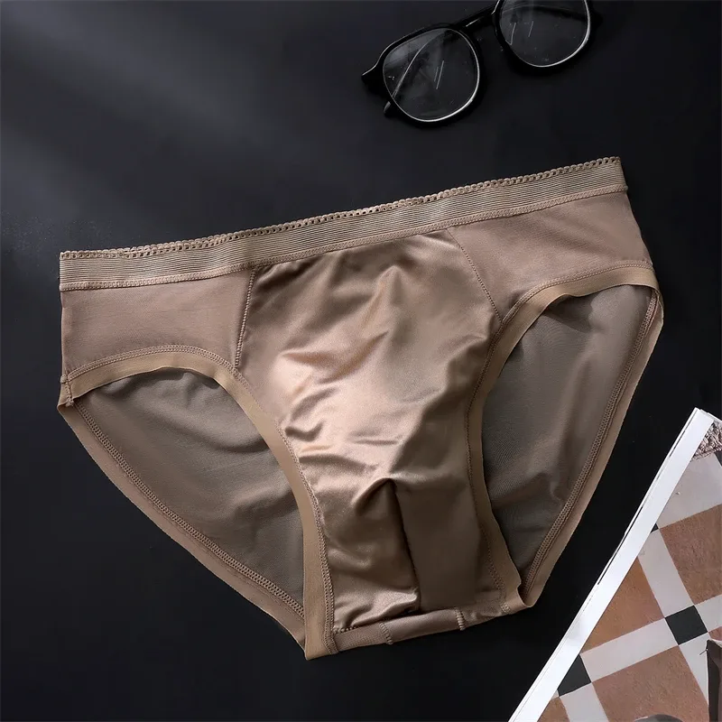 New adults 18 plus micro calzones hombres Ice silk mesh men's underwear 3D space sexy lingeries for man lace calzoncillos hombre — image 6