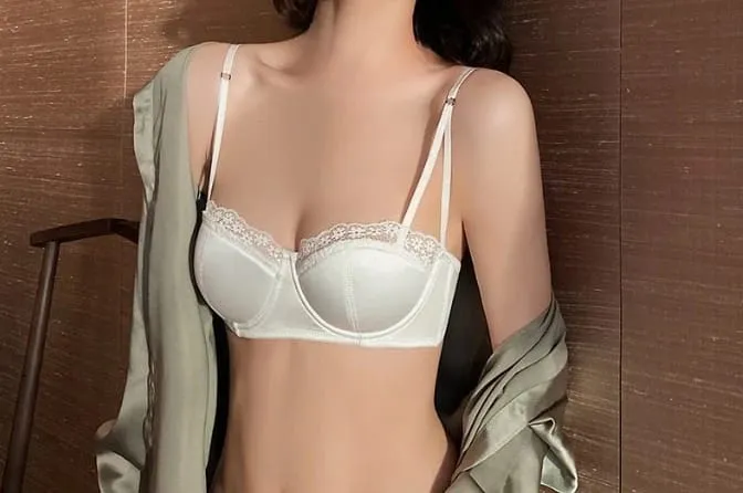 Hot Sale French Style Lace Satin Lingerie Set For Women Sexy Push Up Thin Comfortable Breathable Daily Wear Intimates Bra Set — image 14