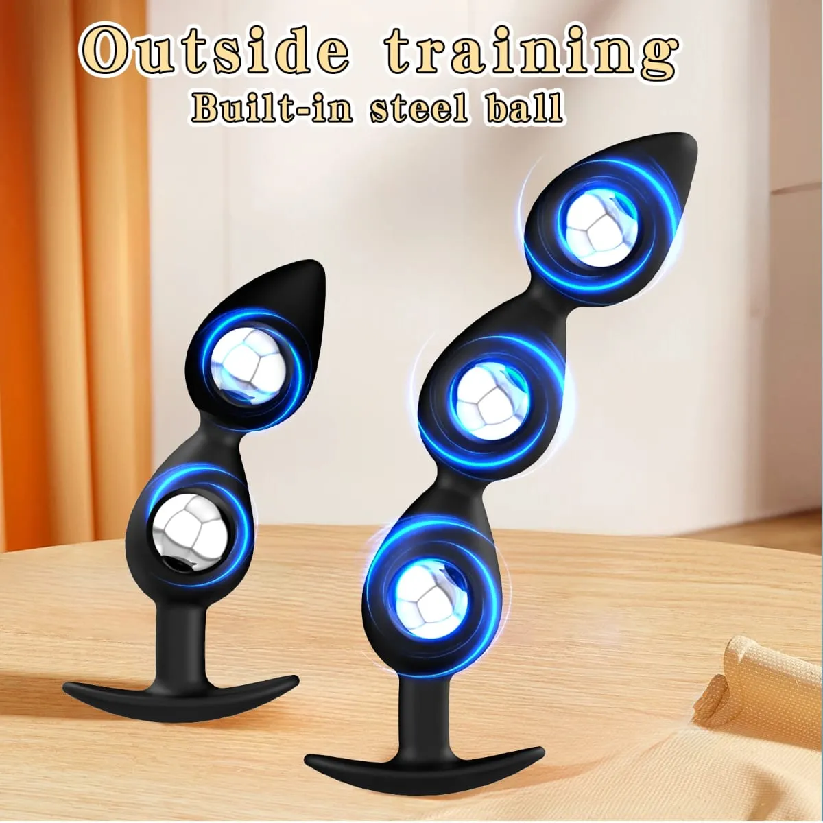Hot Selling Wearable Anal Plugs With Steel Balls Analplug Buttplug Butplug Fake Dildo For Women Men Anal Beads Adult 18 +Sextoys — image 3