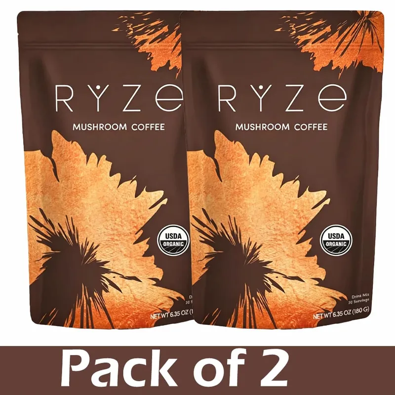 Organic Mushroom Coffee Powder with 6 Adaptogenic Mushroom Daily Instant Coffee for Better Energy Focus Digestion Immunity — image 7