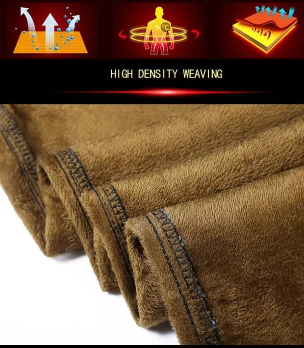 Men Plus Size 10XL Winter Warm Plush Jeans Stretch Loose Straight Baggy Denim Trousers for Comfortable Wear Oversize Streetwear — image 7