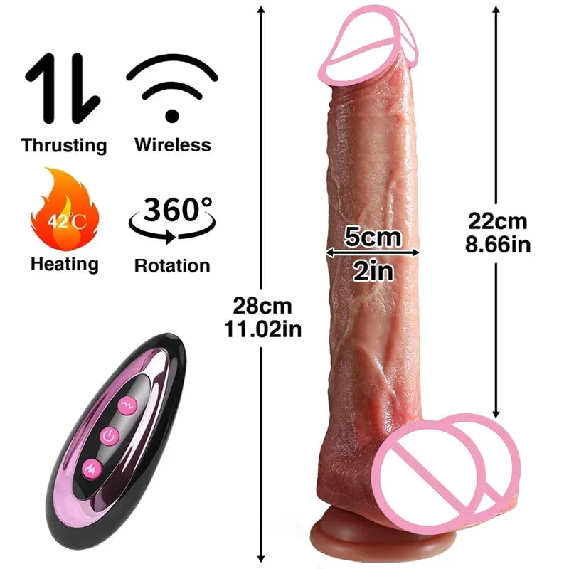 Pênis grande pênis vibrador realista vibrador telescópico feminino masturbador anal plug para mulheres empurrando brinquedos sexuais adultos masculino sex shop — image 18