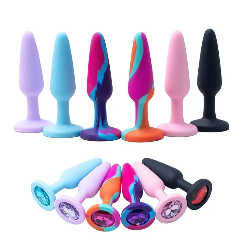 Silicone Anal Plug for Woman 3 Sizes Butt Plug Crystal Base Sex Toys Anal Toys Sex Stopper Adult Toys Anal Trainer for Couples — image 1