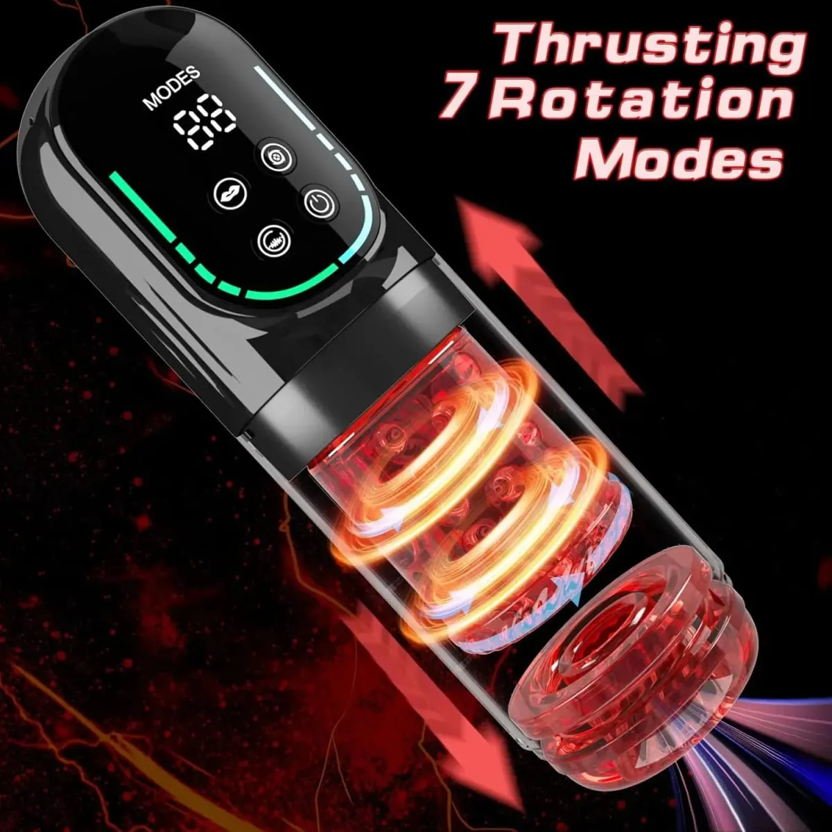 Automatic Male Masturbator Sex Toy for Men Pocket Pussy Vacuum Suction Thrusting Rotation Vibration Realistic Stroker Cup Device — image 3