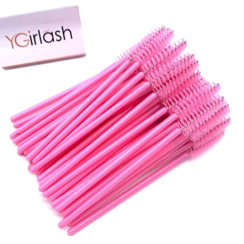 YGirlash 50ks Lash Swans Crystal Aplikátor řas Jednorázové diamantové držadlo Nylonové kartáčky na řasenky Kosmetické nástroje — image 23