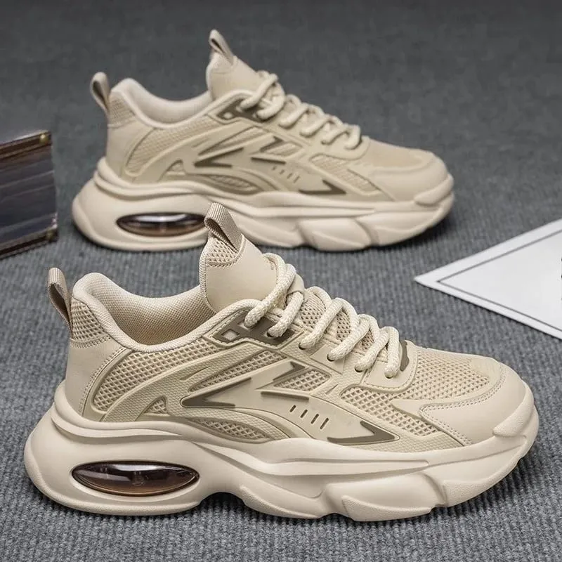 Spring and Autumn New Women's Mesh Breathable Casual Shoes Lightweight Soft Soled Sneakers Thick Soled Non Slip Walking Shoes