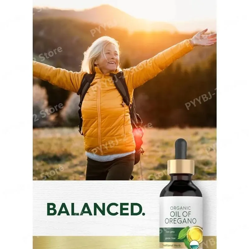 น้ำมันออริกาโนอินทรีย์หยดของเหลวมังสวิรัติอาหารเสริมสมุนไพรสุขภาพ Non-GMO ปราศจากกลูเตนทุกวันโภชนาการสนับสนุน 60ml ต่อขวด