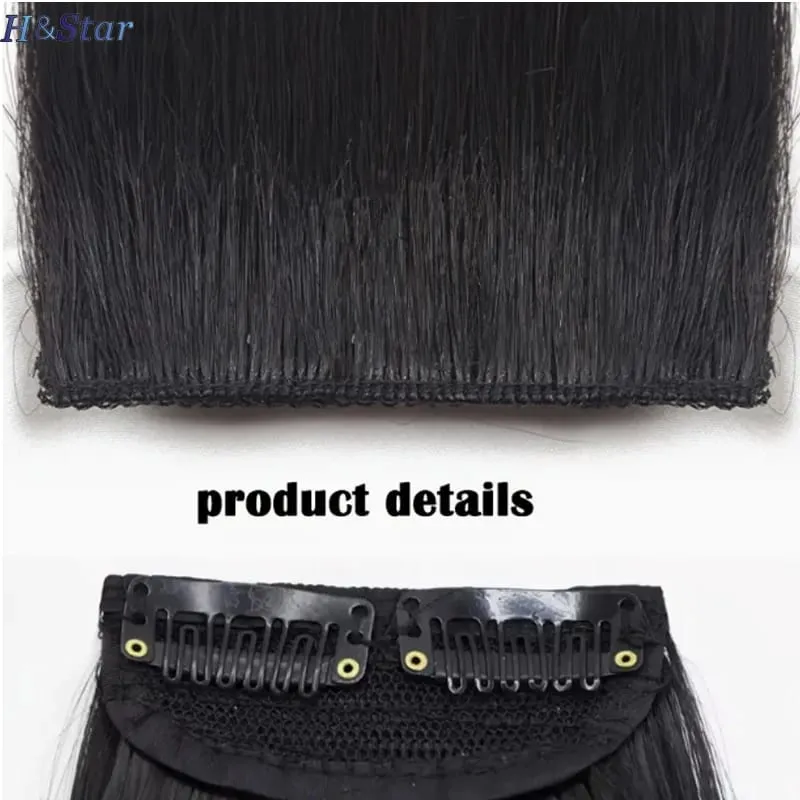 30 cm synthetisches, kurzes, gerades Pad, unsichtbare Haarverlängerung, Futter der Haaroberseite, Seitenabdeckung, Haarteil für Frauen