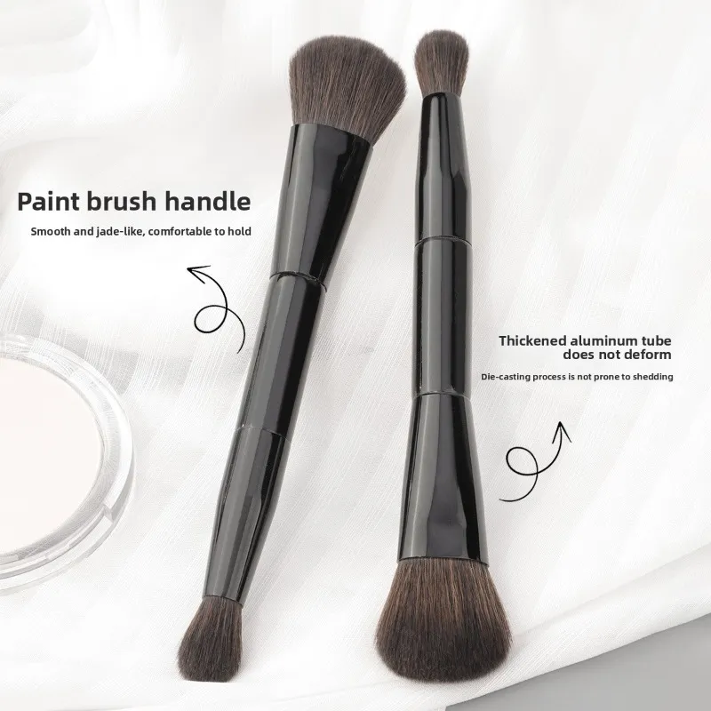 1PC Double Ended Foundation Brush Contour Sculpting Brushes Powder Blush Brush Makeup Brushes Women Cosmetic Tools Facial Brush