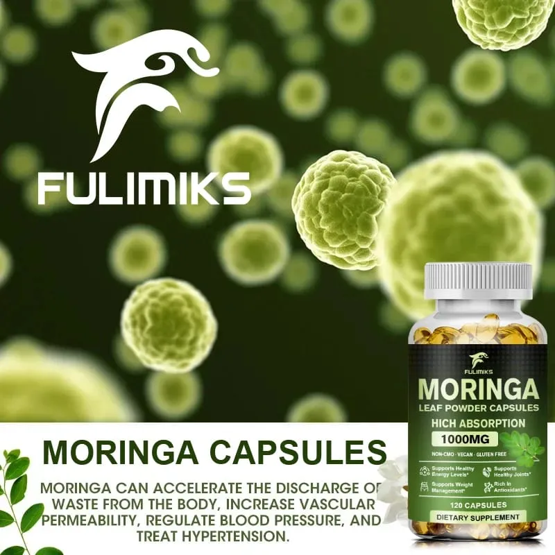 High Absorption Moringa Oleifera 1000mg Capsules Supports Immune Metabolism Skin Care & Healthy Weight Management — image 5