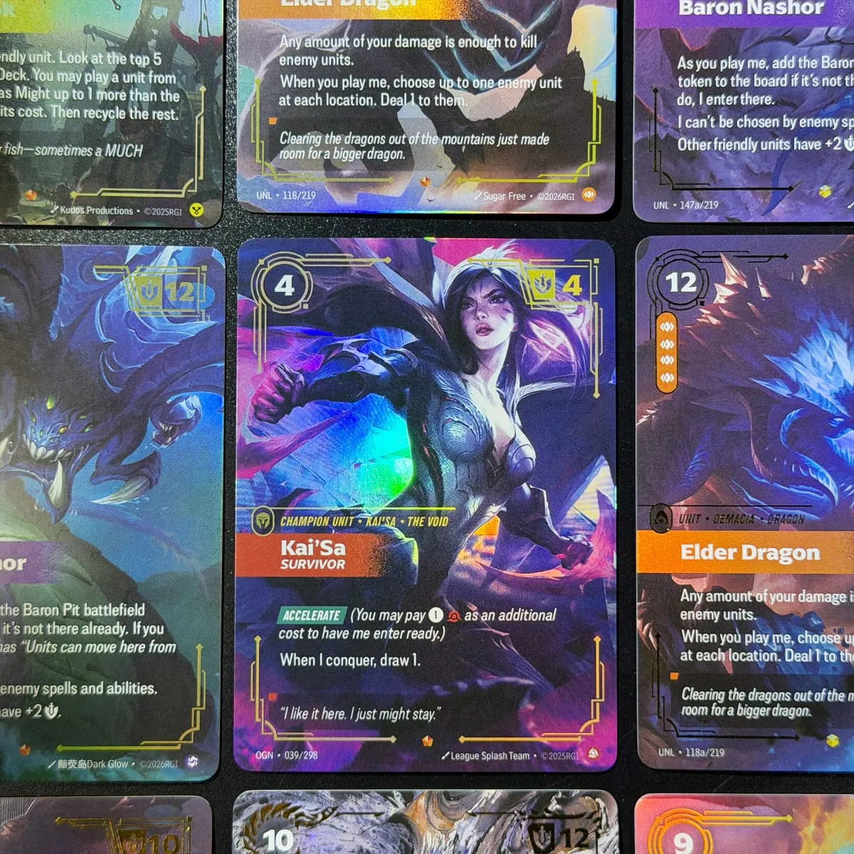 Runes Riftbound OGN Origin Genesis UNL Unleashed KaiSa Elder Dragon Collectible Alt Art Showcase Exclusive Holo Foil Proxy Card — image 6
