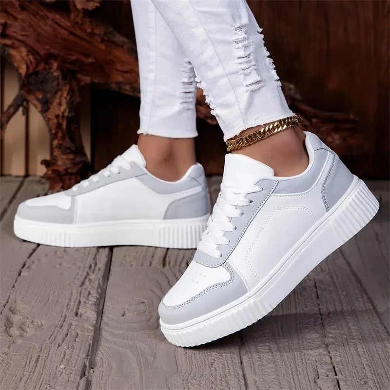 Unisex Sneakers New Arrival Large Size Classic Retro Men's Sports Skate Shoes White Thick-Soled Tennis Shoes Solid Col — image 8