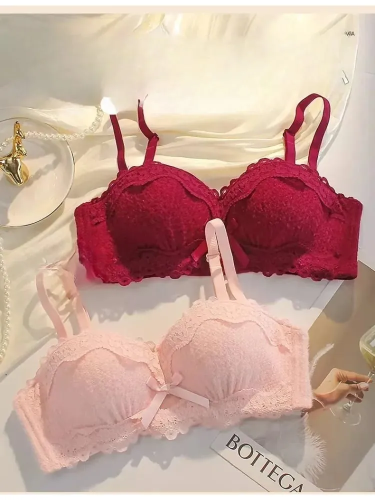Women Strapless Wireless Bra Anti-Slip Half Cup Small Bust Compression Enhancer Anti-Sag Soft Sexy Lingerie Underwear Set — image 2