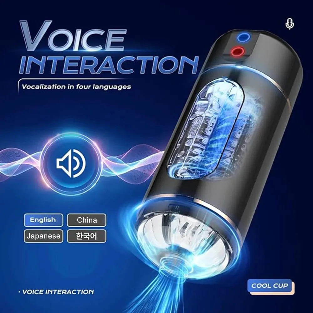 10 Frequency Male Vibration Masturbation Cup Intelligent Voice Interactive Aircraft Cup Penis Exercise Device Adult Sex Products — image 5