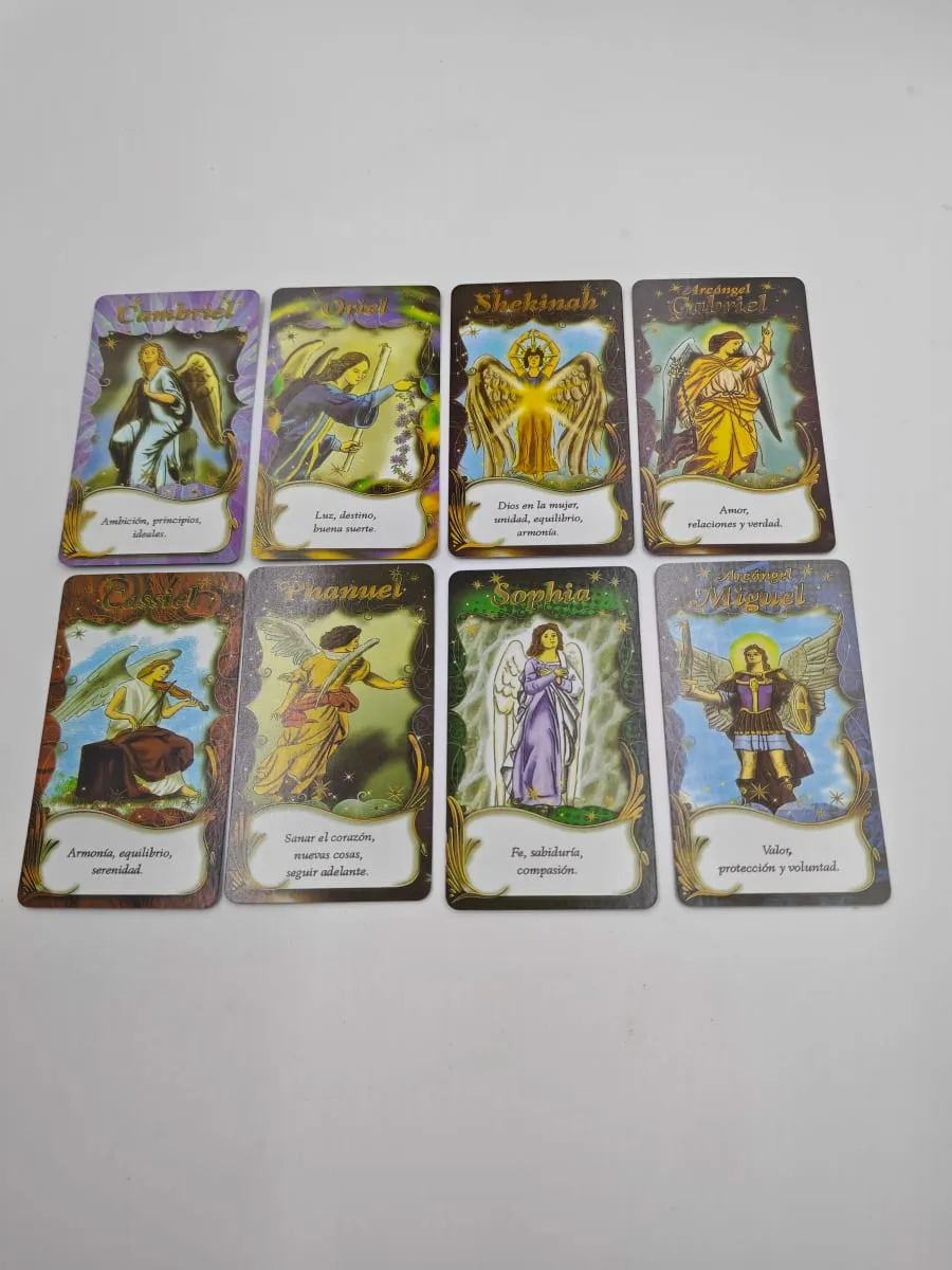 Angeles Oracle Cards Spanish Ver. 40-Card Deck With Guidebook Divination Tarot Cards (Baraja De Los Ángeles) Telling Gift — image 2