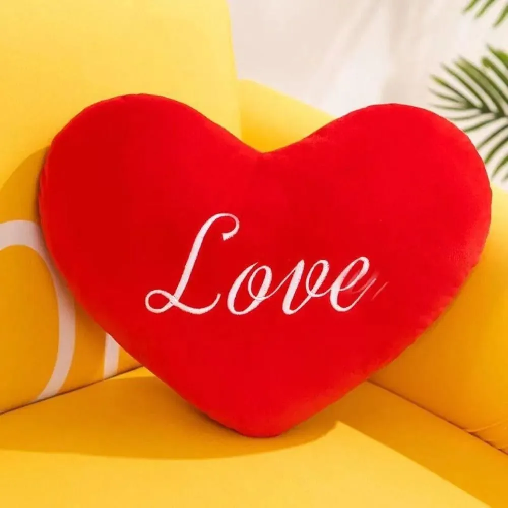 Hot Heart Shape Heart Plush Pillow Pink Color Valentines gift Soft Pillow Red Color Stuffed Pillow Home Decorative