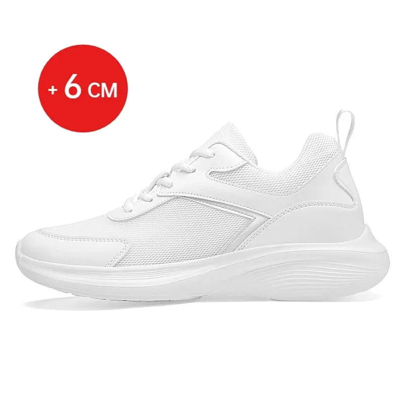 Zapatillas de deporte a la moda para hombre, zapatos con aumento de altura de malla transpirable, suela de microfibra, zapatos cómodos para caminar al aire libre — image 11