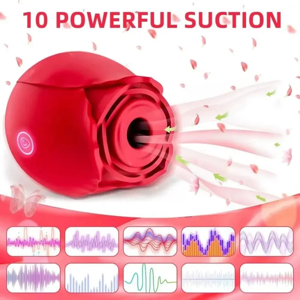Powerful Vagina Sucking Vibrator rose toy toungue Intimate Good Nipple Sucker Oral Licking Clitoris Stimulation Sex Toy Women — image 2