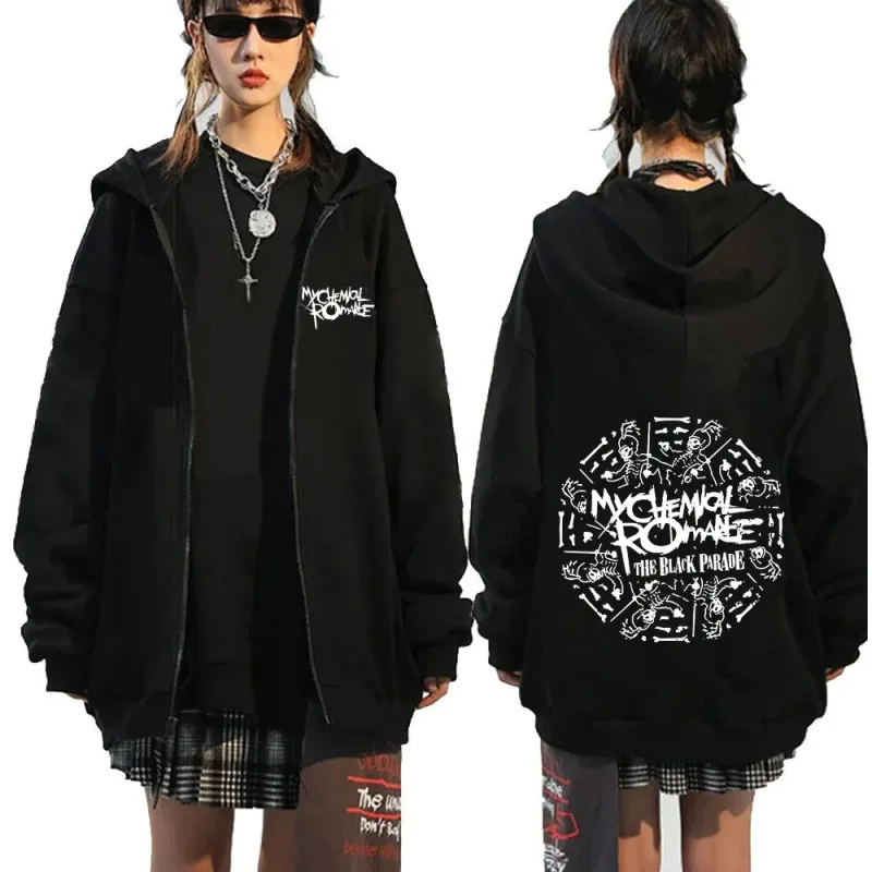 Rock Band My Chemical Romance Mcr Dead Zipper Hoodie Black Parade Punk Emo Zip Up Sweatshirt Men Fashion Vintage Hip Hop Hoodies — image 20