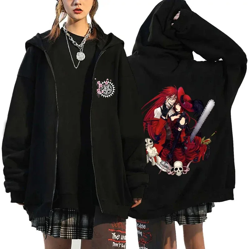 2025 Hot Aniem Cosplay Tops Black Butler Zipper Hoodie Fashion Autumn Winter Long Sleeve Sweatshirts Zipper Jacket For Man Woman — image 16
