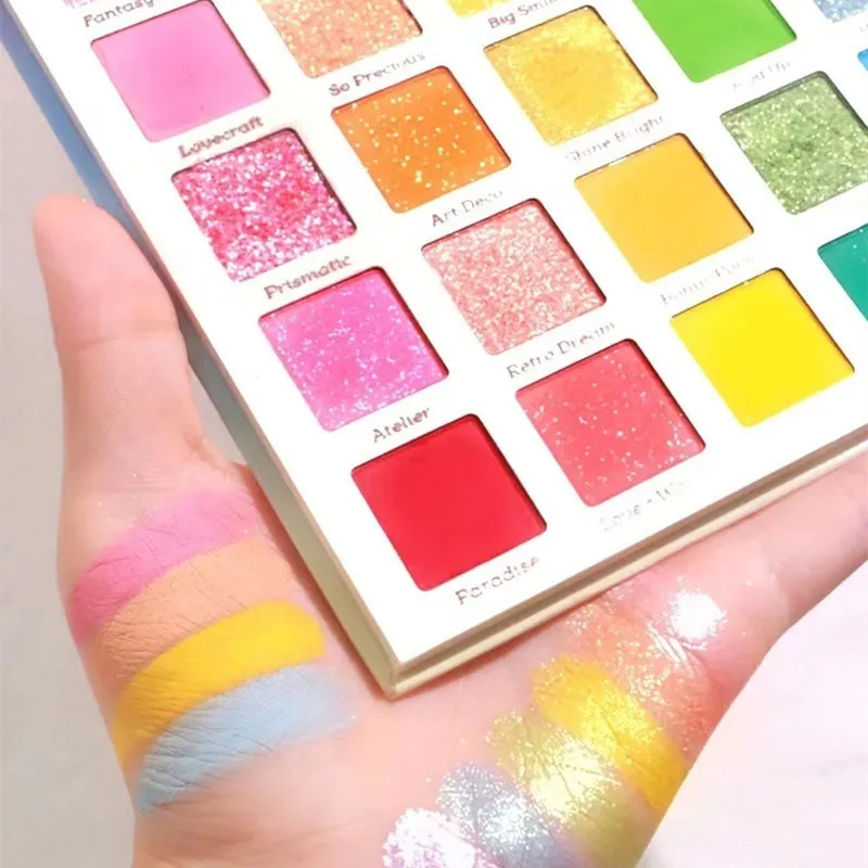 30 Color Eye Shadow Palette Rainbow Coral Pearl Glitter Matte Sequins Shimmer High Pigment Eye Shadow Party & Dance Show Makeup — image 4