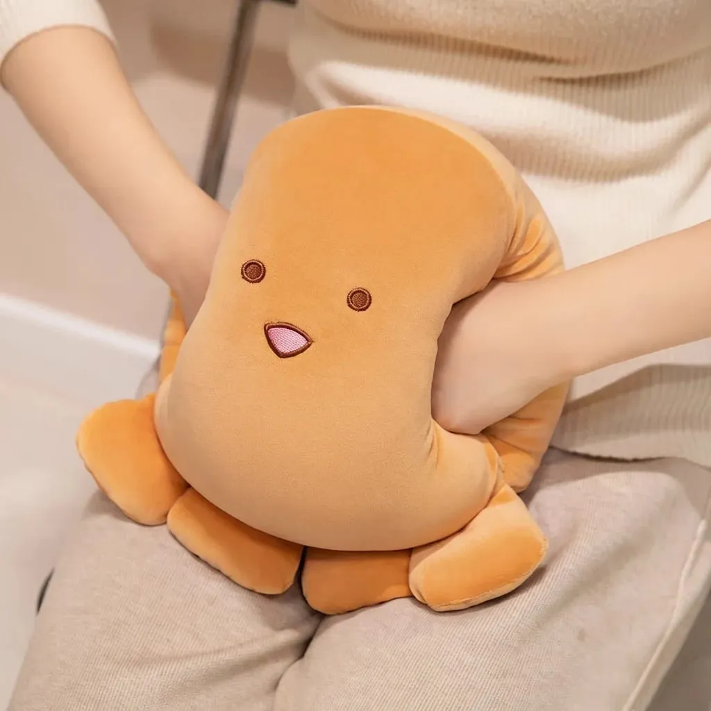 35cm Soft Octopus Plush Pillow Stuffed Ball Shape Aquatic Animal Warm Hands na may mga Butas Warmer Cute Face Plushie Back Support — image 3