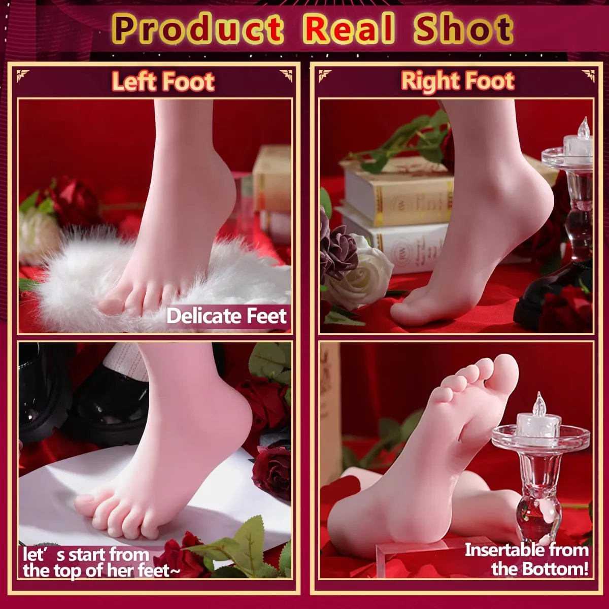 YUU Anime Foot Artificial Vagin Masturbator for Male Masturbation Pocket Pussy Soft Sex Toys for Men Footjob Lifelike Foot Desig — image 5