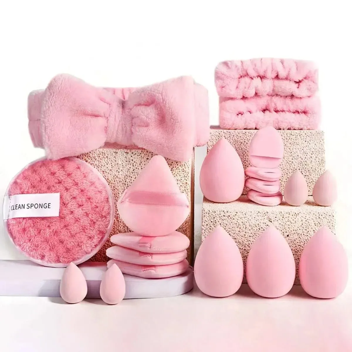33 db-os beauty set sminkkészlet nagy és kis szépségszivacsok a hibátlan sminkfelvitelhez és a smink eltávolításához teljes készlet — image 5