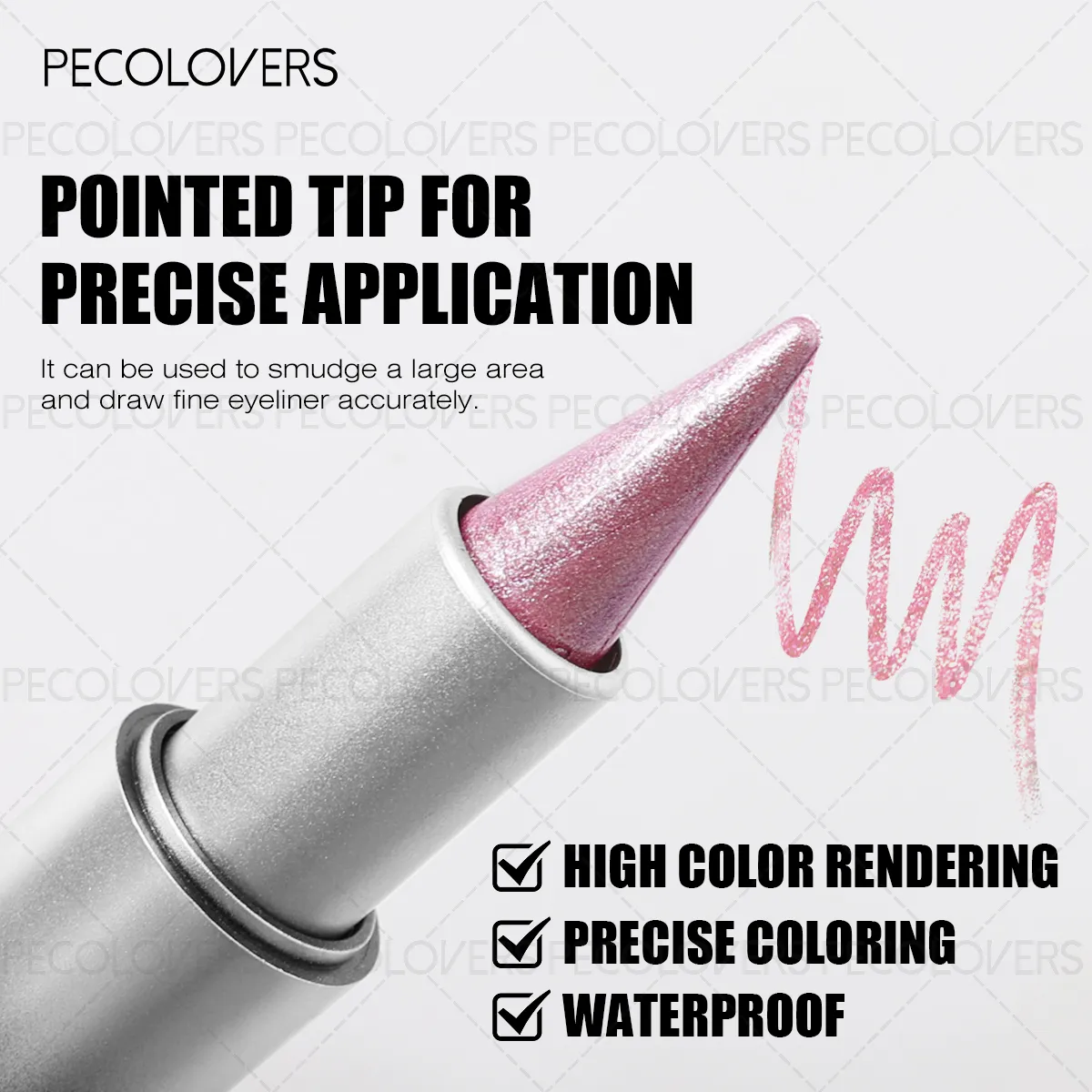 1 Pc Monochromatic Glitte Shiny Eyeshadow Pen & Eyeshadow Stick Beautiful Eye-cathing Eye Makeup Look Perfect Gifts