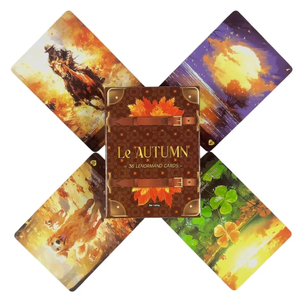 Lenormand Tarot Deck Le Autumn Collection for Divination And Fortune Telling Oracles Deck Board Game Tarot Card Game