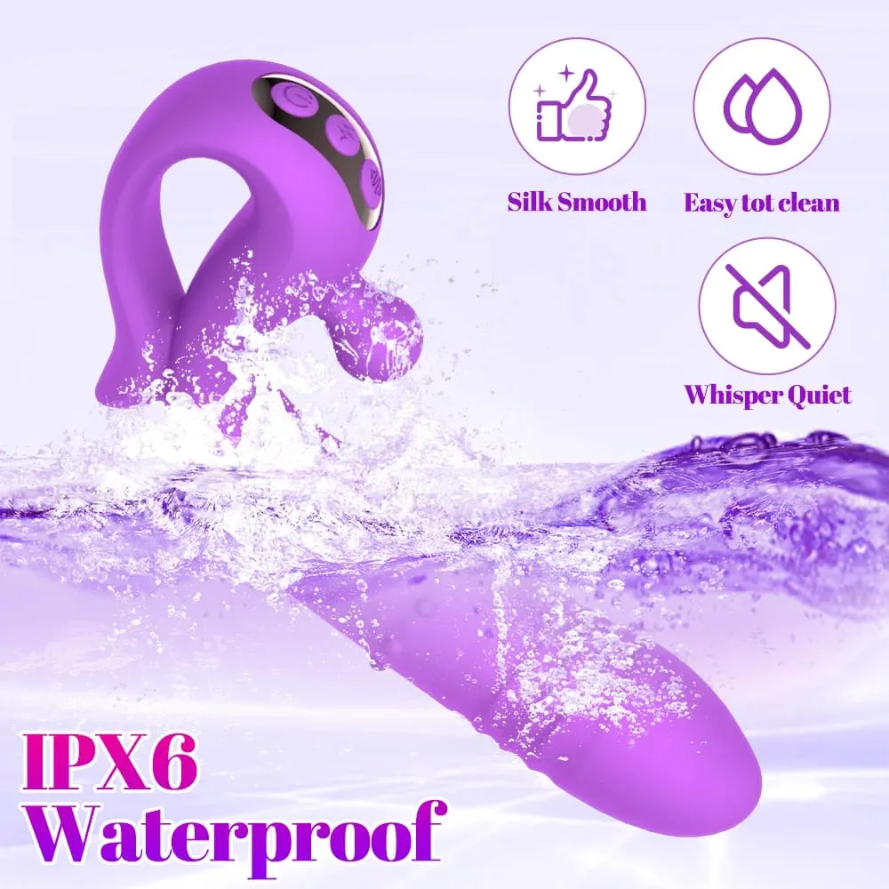 Realistic Dildo Telescoping Masturbator for Women Powerful G-Spot Clitoral Vaginal Vibrator with Nipple Stimulator Adult Sex Toy — image 4