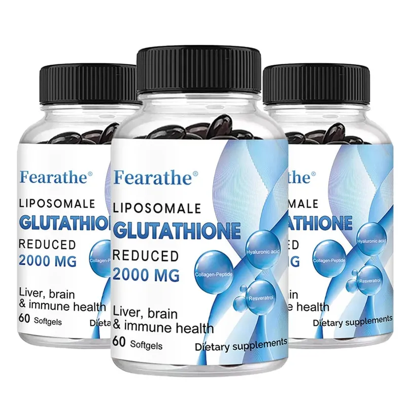 Liposomal Glutathione Capsules Antioxidant Skin Health Supplement Healthy Skin Care Hair Nails Immune Support