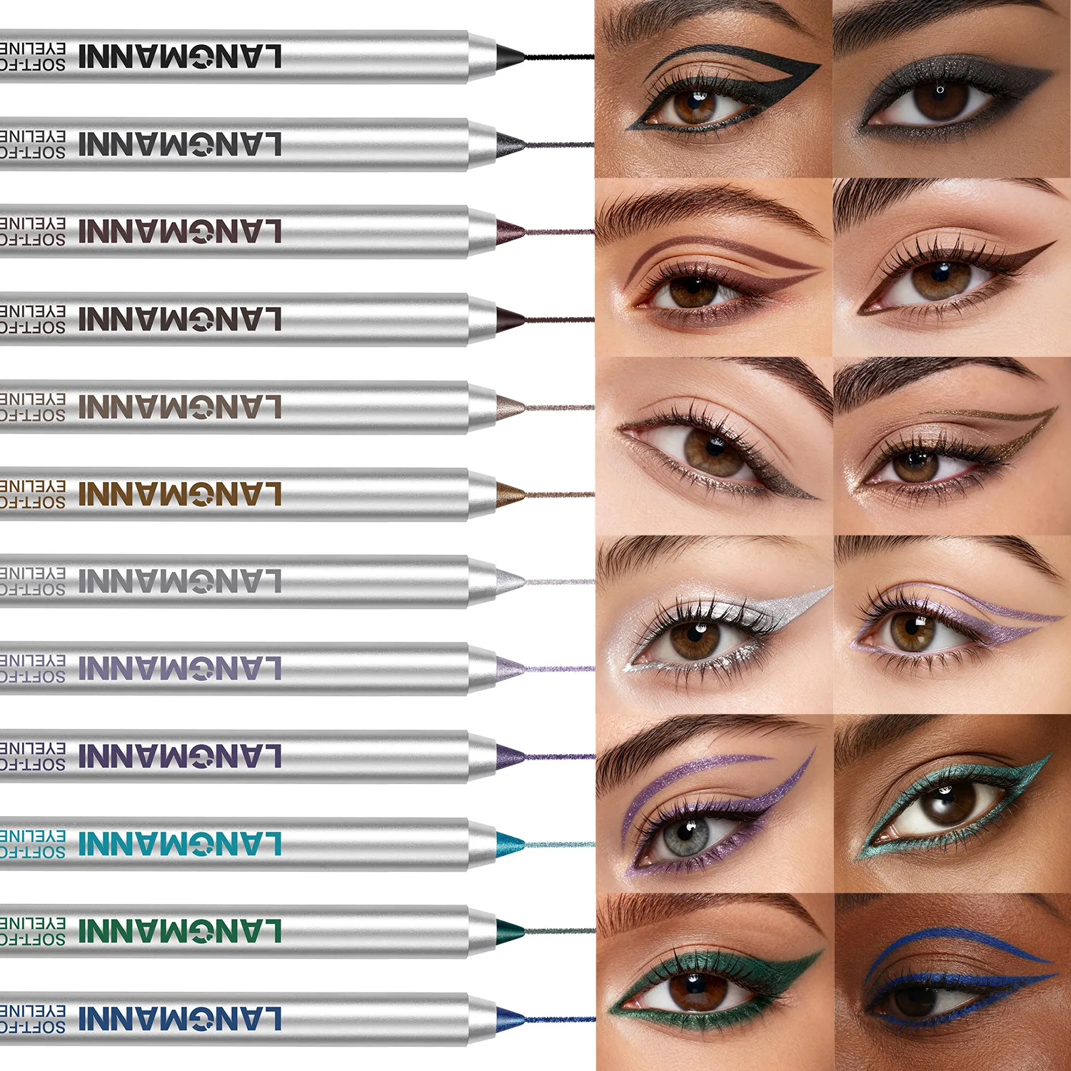 Lápiz delineador de ojos brillante nacarado resistente al agua y al sudor, lápiz de Gel de larga duración, suave, fácil de colorear, maquillaje de ojos para mujer — image 3