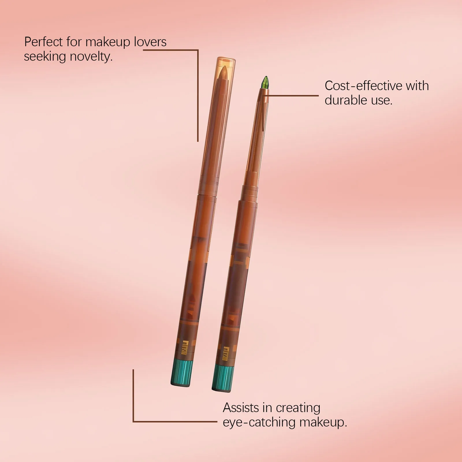 Photochromic Eyeliner Gel Pencil - Unique Eye Makeup Style Smooth Lines Smudge-Proof Long-Lasting Color-Changing Shimmery — image 4