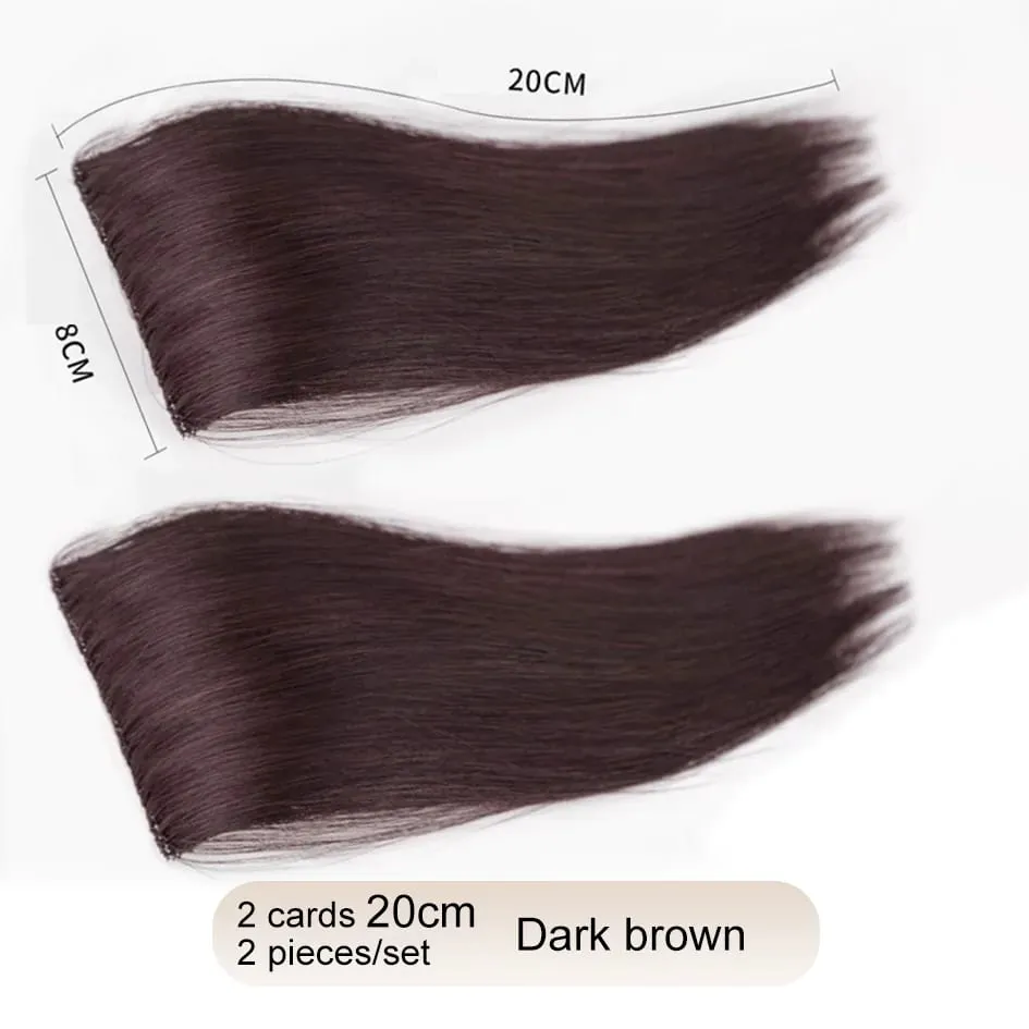Synthetic 2 pieces/set of wig pads hair extensions opening and top replacement pieces replacement artifact — image 17