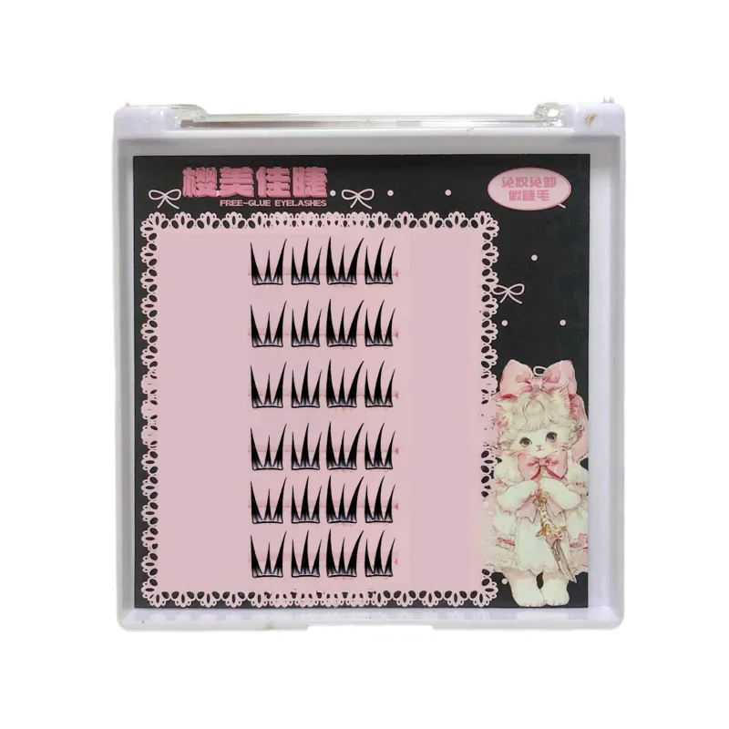 Fluffy Volume False Eyelash Extensions V-shaped Natural Curl Large Capacity Fake Lashes Daily Wear Perfect Eye Makeup For Women — image 11