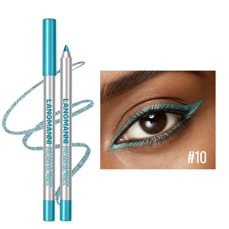 Lápiz delineador de ojos brillante nacarado resistente al agua y al sudor, lápiz de Gel de larga duración, suave, fácil de colorear, maquillaje de ojos para mujer — image 17