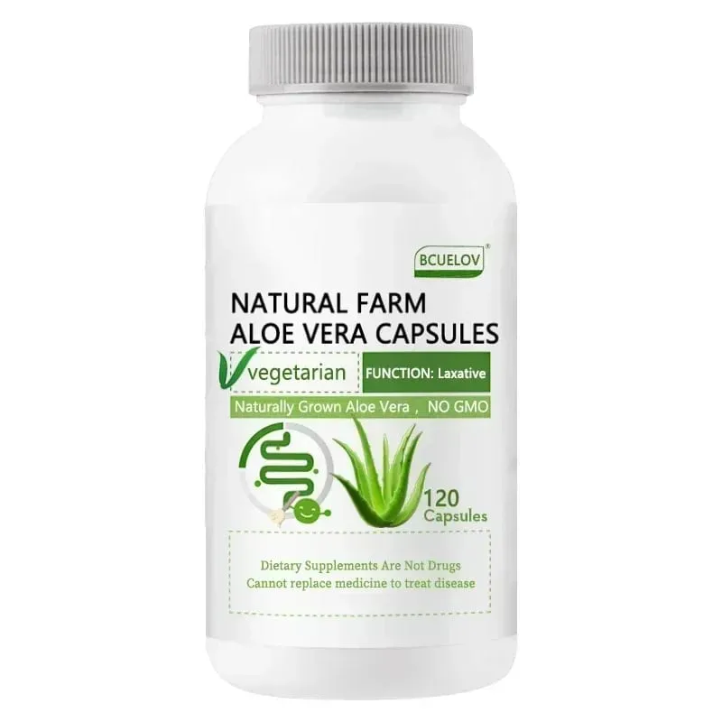 Aloe Vera Extract Capsules - Helps Cleanse and Detoxify The Colon Burn Fat Maintain Stomach Acid Balance and Boost Immunity