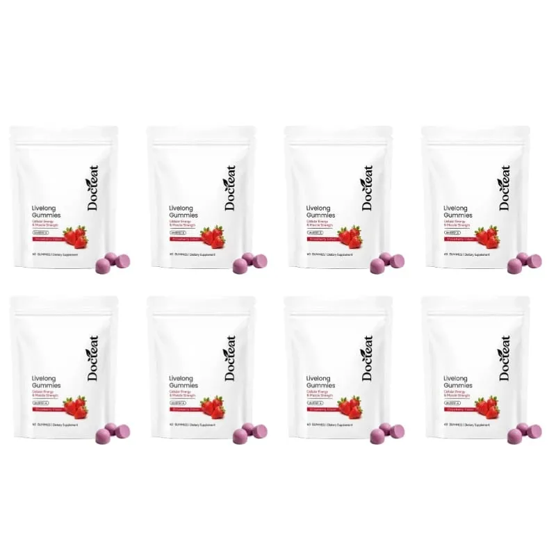 Docteat Urolithin A Gummies 500mg por porção Sabor morango Suporte diário para bem-estar celular 60 gomas para homens e mulheres — image 13