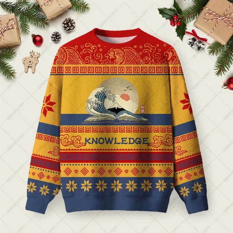 3D Print Gingerbread Man Graphic Sweatshirts Funny Santa Claus Ugly Christmas Sweater Unisex Xmas 2026 Pullover Casual Clothing