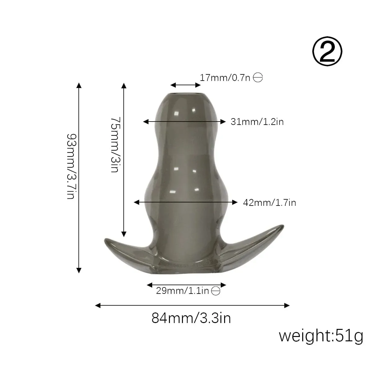 Paarse TPE holle tunnel buttplugset - Afgestudeerd open anale brancardpluggen Flexibel seksspeeltje voor mannen en vrouwen