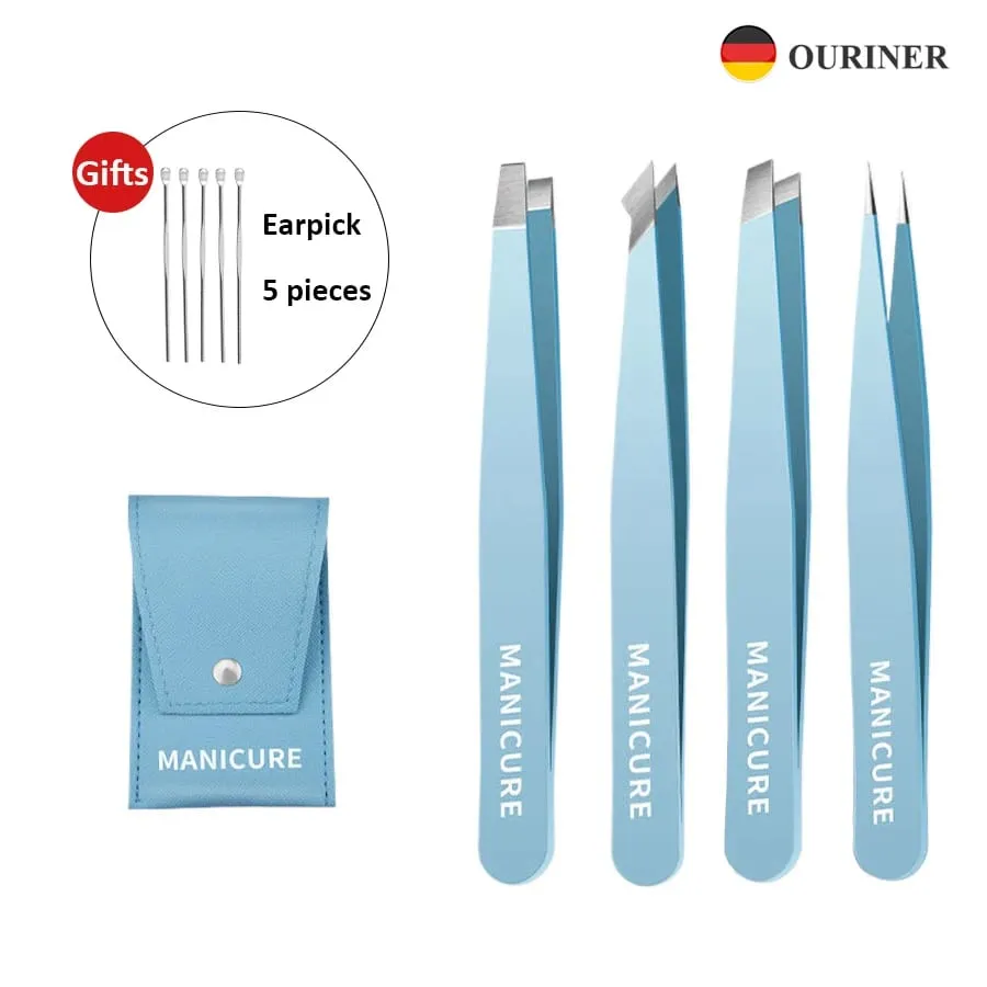 Eyebrow Tweezer Colorful Hair Beauty Fine Hairs Puller Stainless Steel Slanted Eye Brow Clips Removal Makeup Tools — image 1