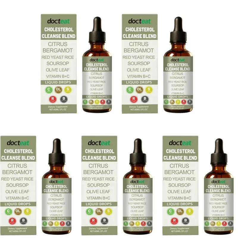 Docteat Cholesterol Cleanse Blend Liquid Drops Citrus Bergamot Supports Metabolic Balance with Vitamin C and B2 Dropper 60 ML — image 12