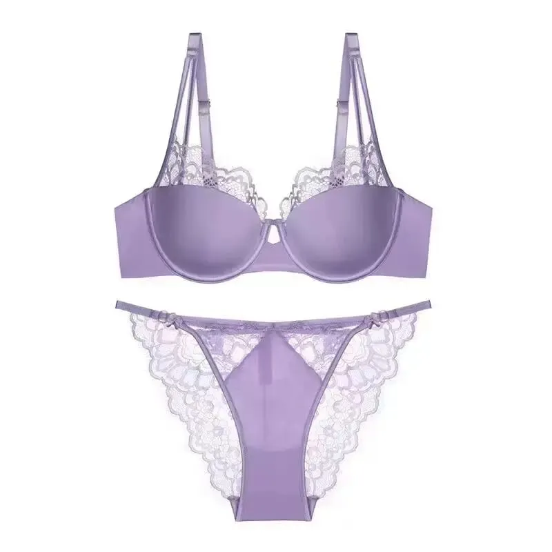 New Arriva Delicate Leopard-print Thin-cup Underwear Set Push-up Anti-sag Bralette with Soft Underwire Support Side Fat Control — image 5